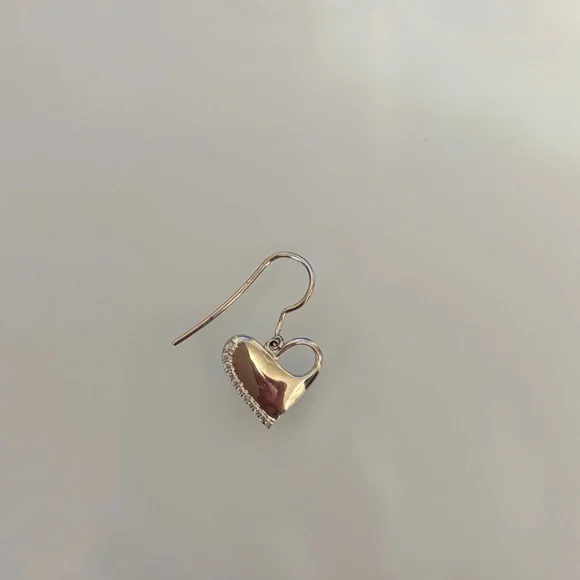 Shane Co. Silver Heart Earrings - Picture 3 of 3